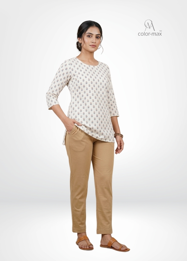 FAWN - Premium Cotton Lycra Kurti Pants